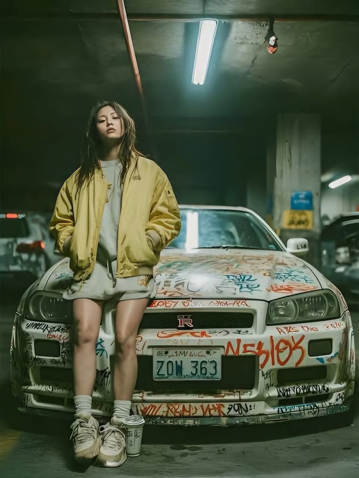 Cyber garage car aesthetic
